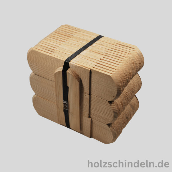 Fichtenschindeln gesägt 18x7 cm Rund gefast