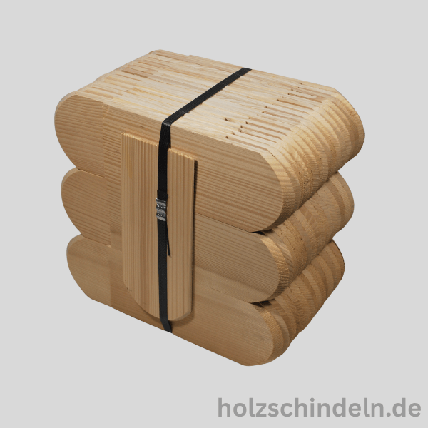 Fichtenschindeln gesägt 20x8 cm Rund gefast