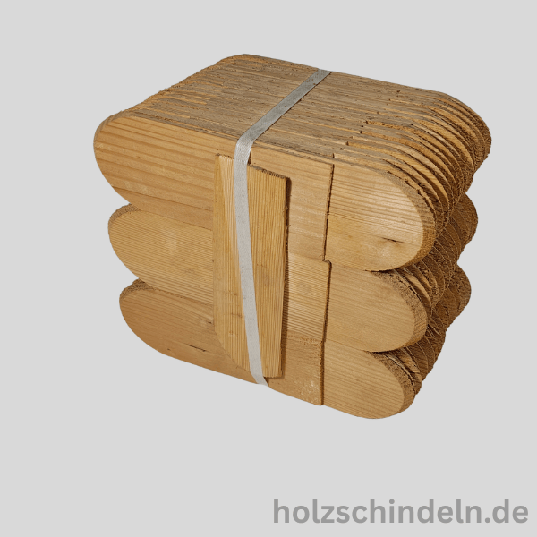 Fichtenschindeln gesägt 21x8 cm halbrund gefast