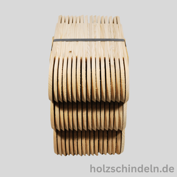 Fichtenschindeln gesägt 25x10 cm Rund gefast