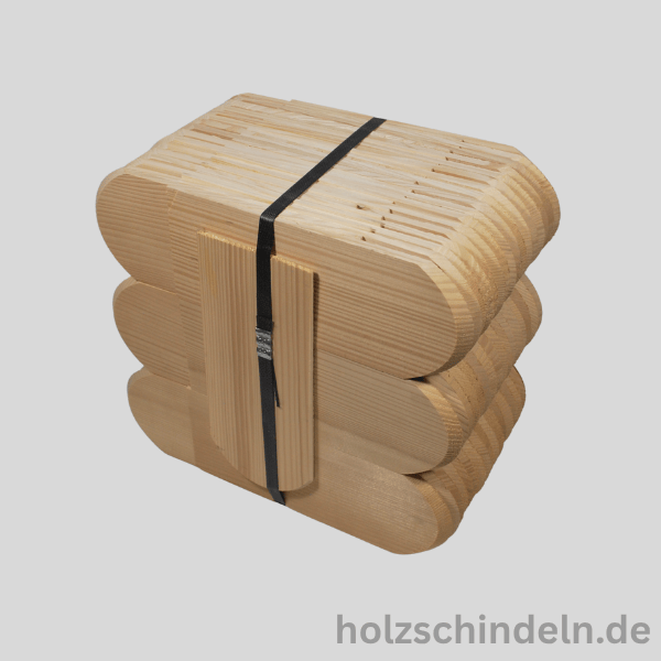 Fichtenschindeln gesägt 25x10 cm Rund gefast