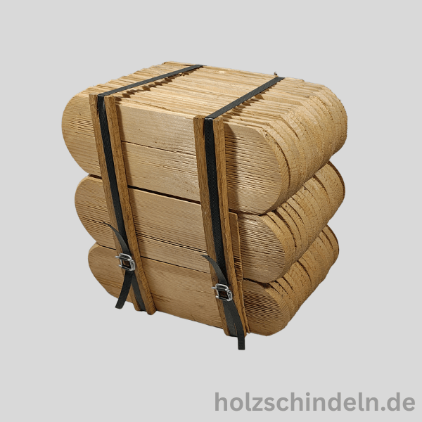 Fichtenschindeln gespalten 25x10 cm Rund gefast