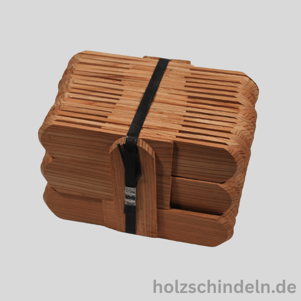 Lärchenschindeln gesägt 15x5 cm Rund gefast