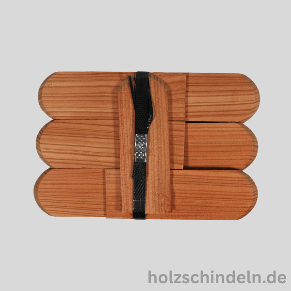 Lärchenschindeln gesägt 15x5 cm Rund gefast