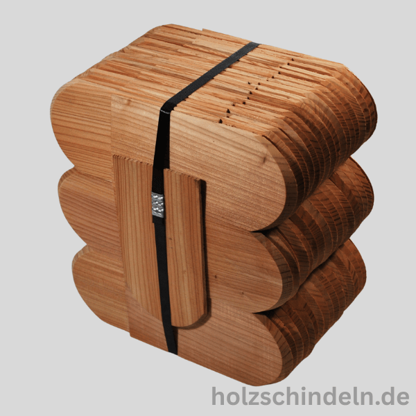 Lärchenschindeln gesägt 20x10 cm Rund gefast