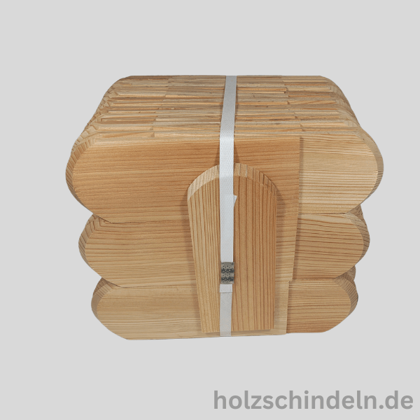 Lärchenschindeln gesägt 20x8 cm Rund gefast – Bild 2