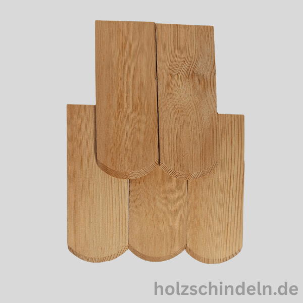Lärchenschindeln gesägt 20x8 cm Rund