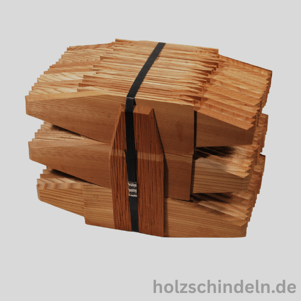 Lärchenschindeln gesägt 25x8 cm V-Form gefast