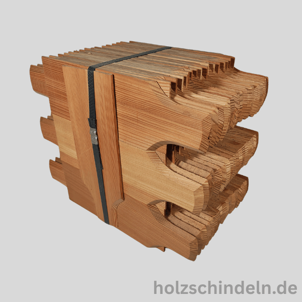 Lärchenschindeln gesägt 30x10 cm Schwalbenschwanz gefast – Bild 4